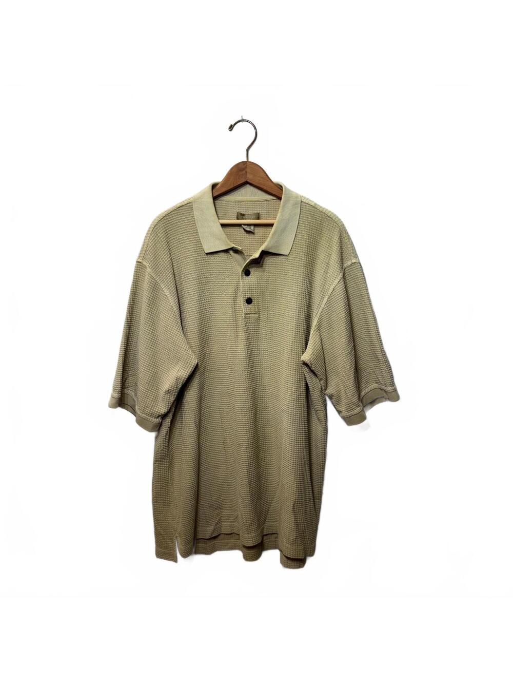 Vintage 1980's The Territory Ahead Rust Waffle Knit Popover Shirt Men's Size L